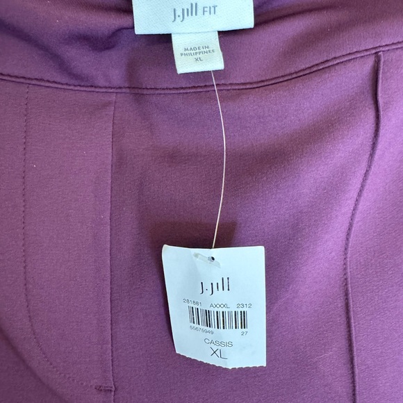 J.Jill Plum Purple Seamed Pull On Pant NWT - Picture 3 of 6